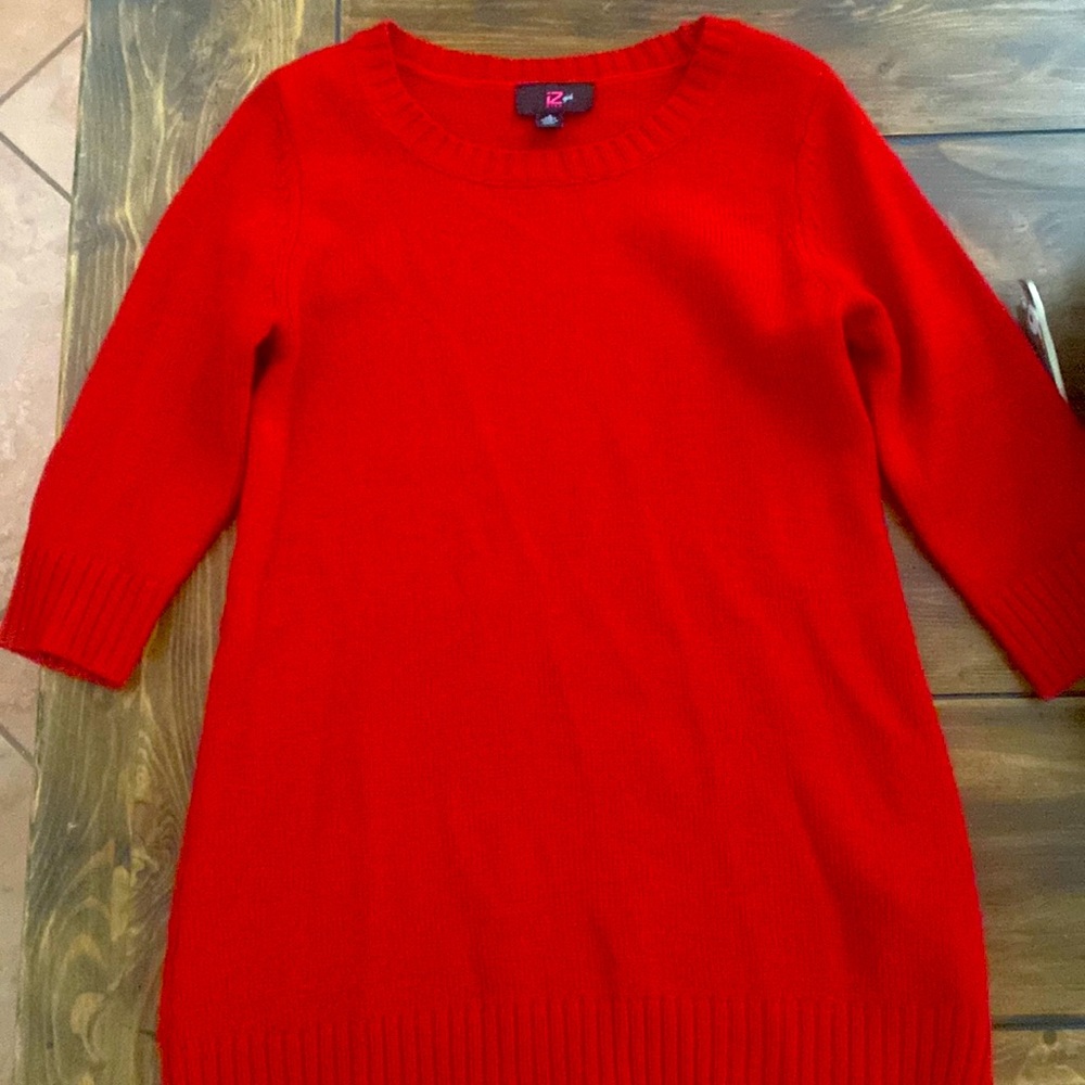 Red girls size 14 sweater dress